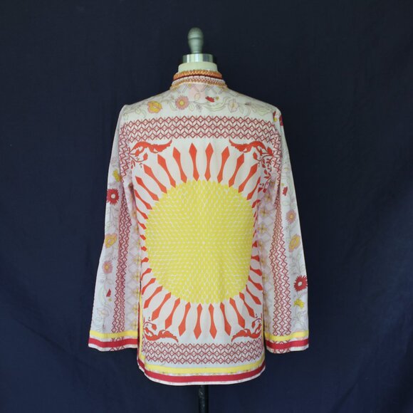 Vintage Tory Burch Tunic Giverny Engineer sun caftan dress blouse Beaded cotton - Picture 9 of 10